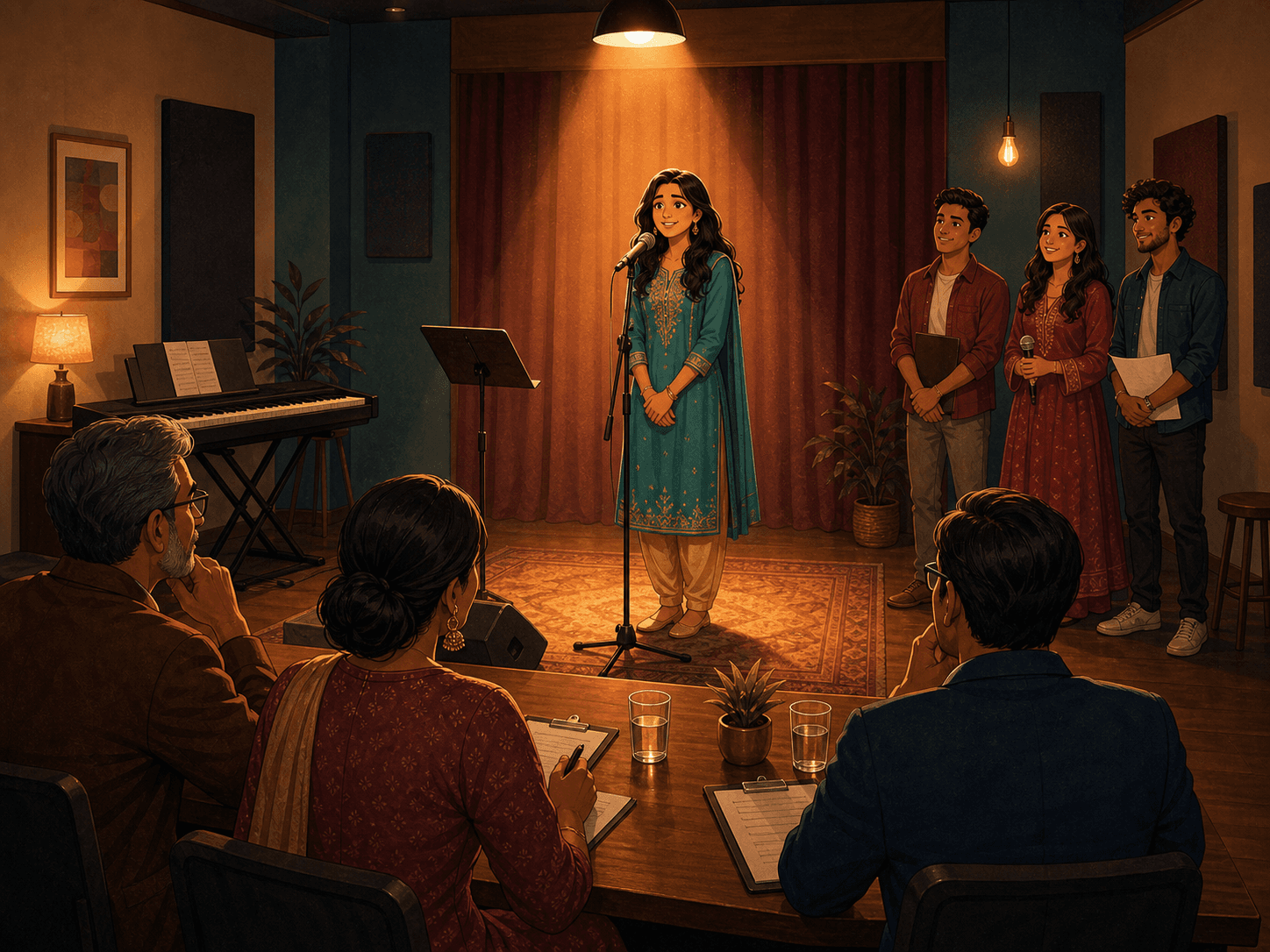 Private FABS Audition with singers performing for judges